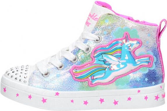 Skechers Twi Lites 2.0 Unicorn Galaxy Pink Multi Sneakers hoge sneakers