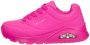 Skechers Uno Gen1 Neon Glow Meisjes Sneakers Roze - Thumbnail 3