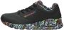 Skechers Sneakers met sleehak UNO-LOVING LOVE Vrijetijdsschoen lage schoen veterschoen met coole graffiti-print - Thumbnail 2