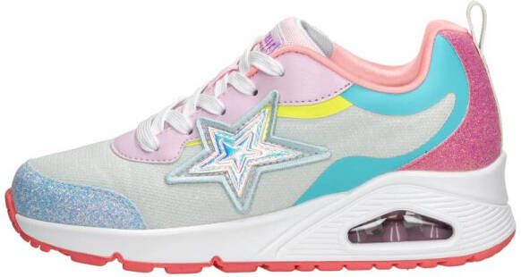 Skechers Uno Starry Vibe sneakers lichtblauw multi Meisjes Imitatieleer 34 - Foto 4