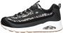 Skechers uno wild streets sneakers zwart wit dames - Thumbnail 2