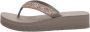 Skechers Vinyasa Wild Daisies VEGAN Slipper Vrouwen Taupe - Thumbnail 2