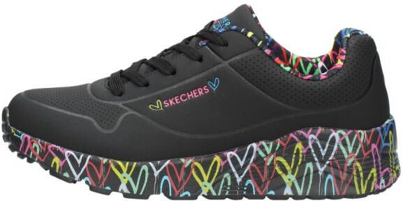 Skechers Uno Light sneakers zwart Imitatieleer Hartjes 37 - Foto 4