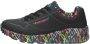 Skechers Uno Light sneakers zwart Imitatieleer Hartjes 37 - Thumbnail 4