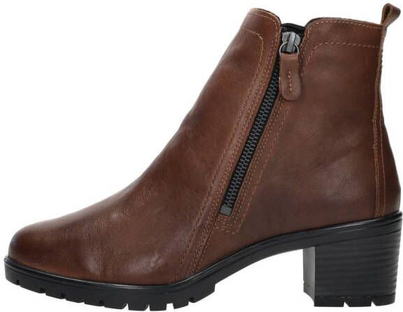 SUB55 Comfort Collection Fiona 03 Enkellaarsjes Hak cognac - Foto 3