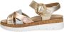 Sub55 Comfort Collection Sami 02 Sandalen Plat Goudkleur - Thumbnail 1