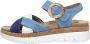 Sub55 Comfort Collection Sami 02 Sandalen Plat Blauw - Thumbnail 1