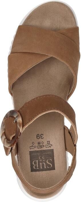 Sub55 Comfort Collection Harper 01 Sandalen Plat Cognac - Foto 7