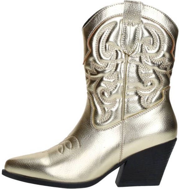 Sub55 Western boots Enkellaarsjes Hak goudkleur