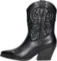 Sub55 Western boots Enkellaarsjes Hak Zwart - Zwart