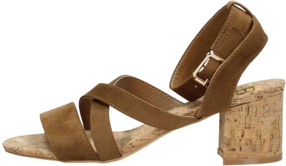 Sub55 Sandalen Hak Sandalen Hak cognac