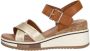 Sub55 Sandalen Hak Sandalen Hak Cognac - Thumbnail 2