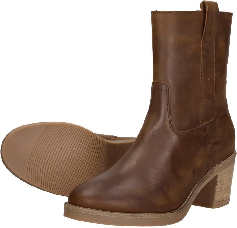 Sub55 Enkellaarsjes Hak Enkellaarsjes Hak cognac - Foto 3