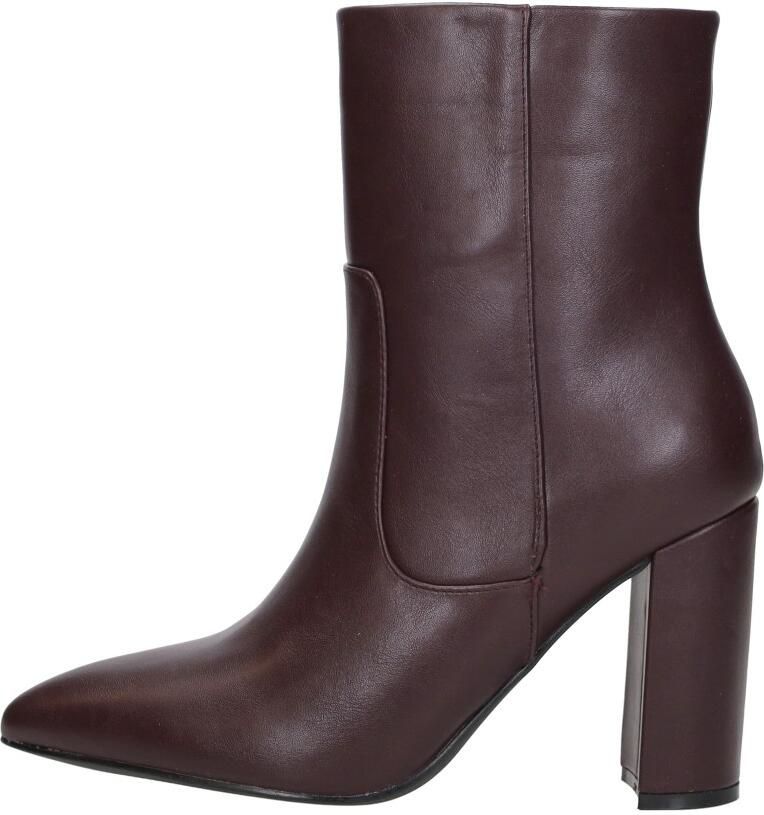 Sub55 Enkellaarsjes Hak Enkellaarsjes Hak Bordeaux