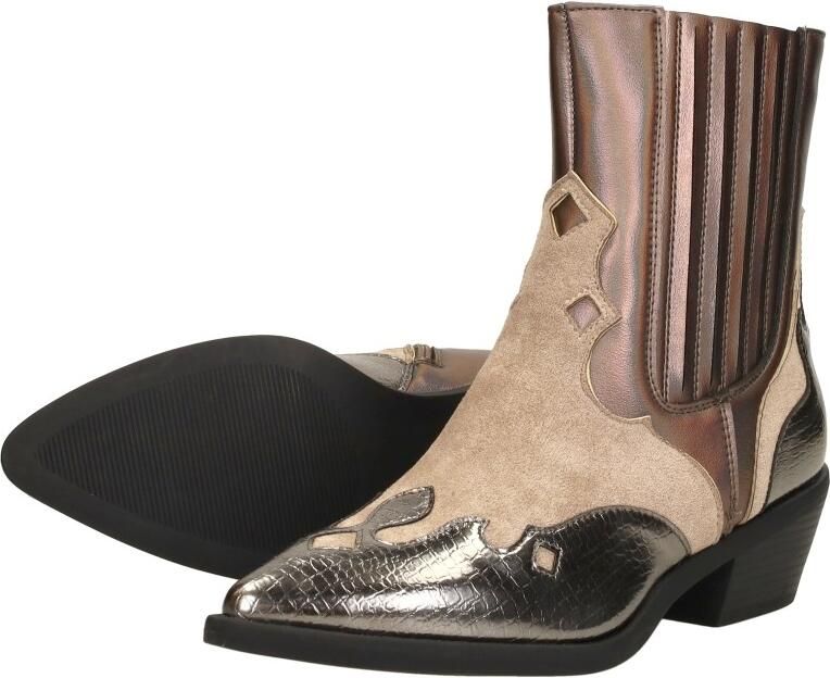 Sub55 Western boots Enkellaarsjes Hak Brons - Foto 4