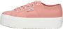 Superga 2790 Cotw Linea Veterschoenen Laag koraal rood - Thumbnail 2