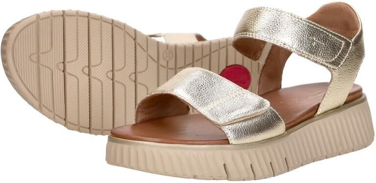 Tamaris Comfort Sandalen Plat Sandalen Plat Goudkleur - Foto 7
