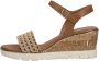 Tamaris Vegan Plateau Sandaal met Geweven Bandje Brown Dames - Thumbnail 3