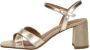 Tamaris Sandalen met hak goud Textiel Dames - Thumbnail 2