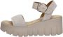 Tamaris Sandalen van leer met geprofileerde plateauzool - Thumbnail 2