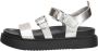 Tamaris Sandalen Plat Sandalen Plat Zilverkleur - Thumbnail 2