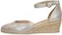Tamaris Gouden Champagne Leren Espadrille met Klittenband Yellow Dames - Thumbnail 3