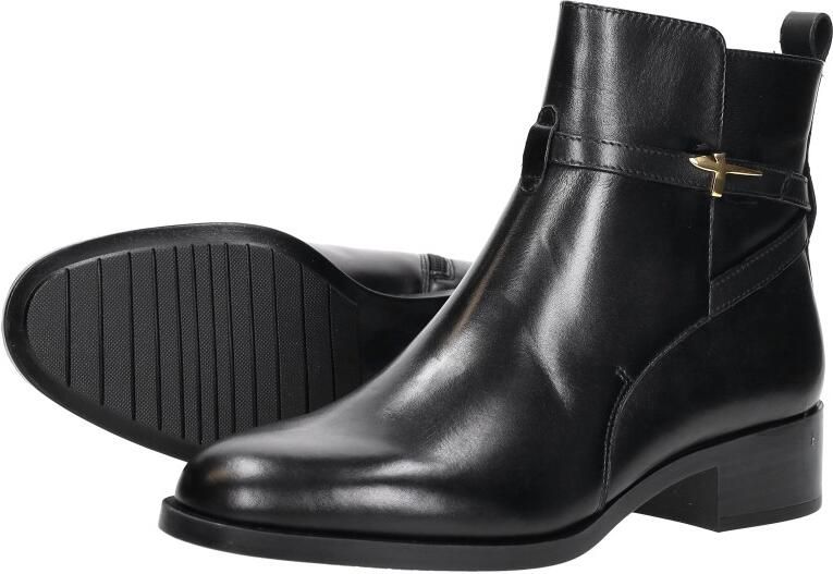 Tamaris Laarsjes blokhak business schoen ankleboots met t-logo decoratie - Foto 8