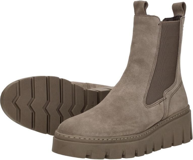 Tamaris Chelsea-boots plateau enkellaars instapschoen met t-logo - Foto 3