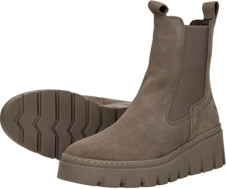 Tamaris Chelsea-boots plateau enkellaars instapschoen met t-logo - Foto 4