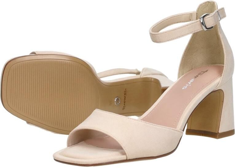 Tamaris damessandaaltjes 1-28318-46-251 damesschoenen elegant textiel beige - Foto 4