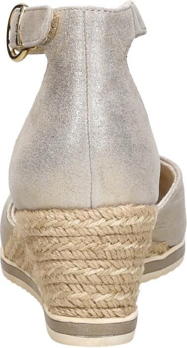 Tamaris Gouden Champagne Leren Espadrille met Klittenband Yellow Dames - Foto 6