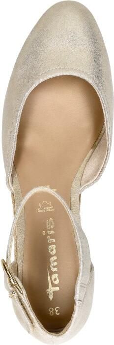 Tamaris Gouden Champagne Leren Espadrille met Klittenband Yellow Dames - Foto 8