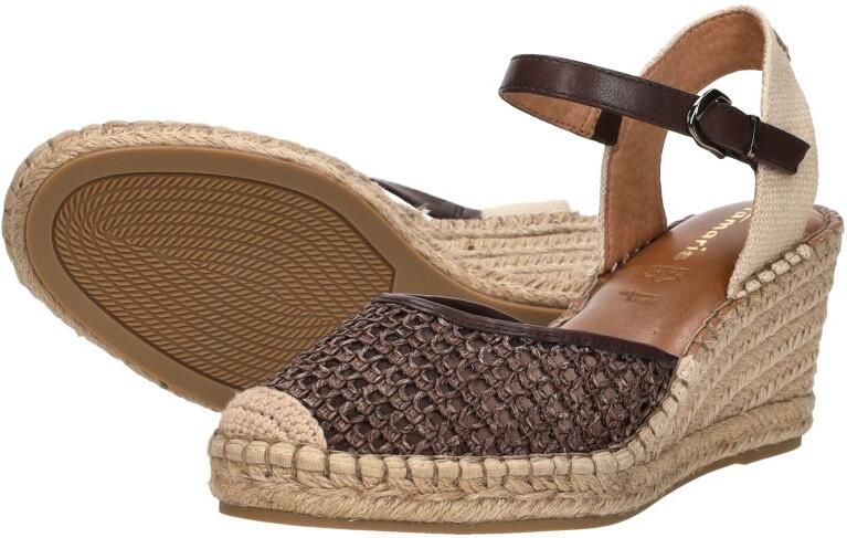 Tamaris Sandalen Touwzool Sandalen Touwzool Donkerbruin - Foto 3