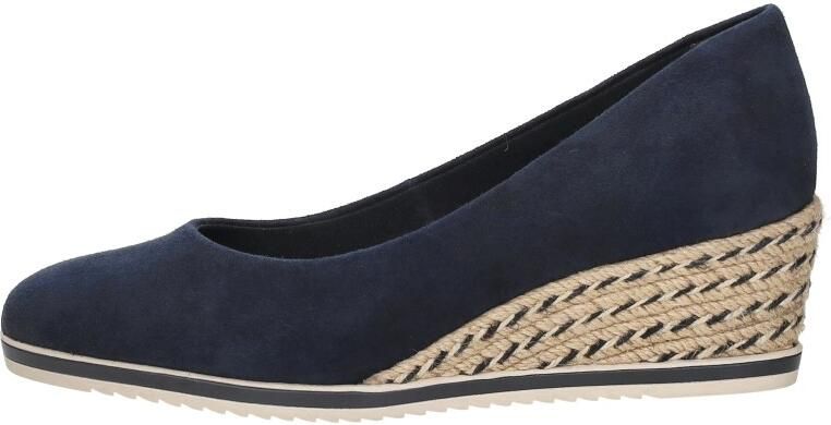Tamaris Pumps met sleehak instapschoen lage schoen jute-koord aan de wig-hak in smalle vorm - Foto 4