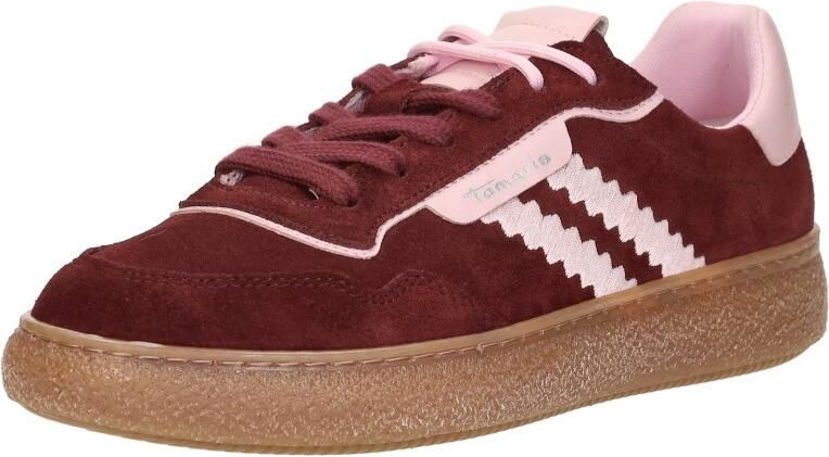 Tamaris Plateausneakers vrijetijdsschoen lage schoen veterschoen met contrast bies - Foto 4