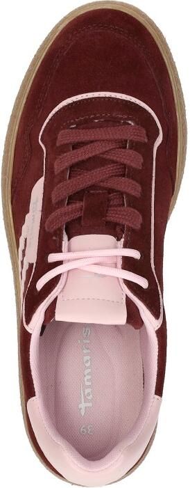 Tamaris Plateausneakers vrijetijdsschoen lage schoen veterschoen met contrast bies - Foto 7
