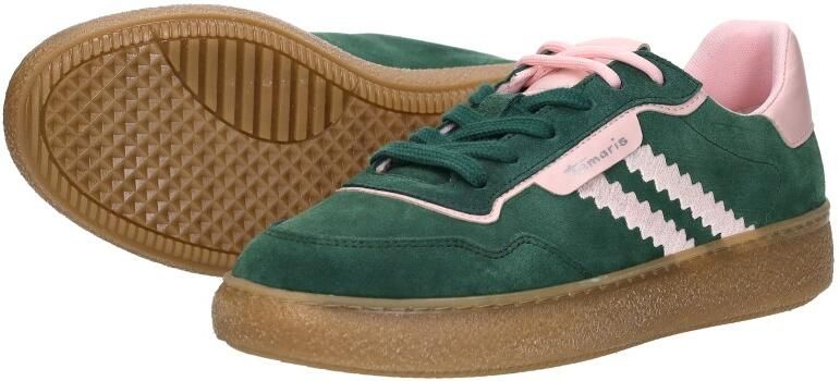 Tamaris Plateausneakers vrijetijdsschoen lage schoen veterschoen met contrast bies - Foto 5