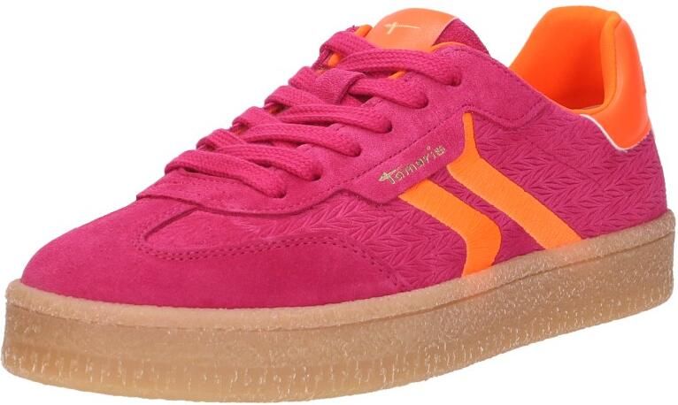 Tamaris leren damestrainers 1-23723-44 5B3 Lage damesschoen M2372344 Roze - Foto 10