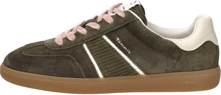 Tamaris Sneaker 1-23624-43-722 Lage Leer Donkergroen