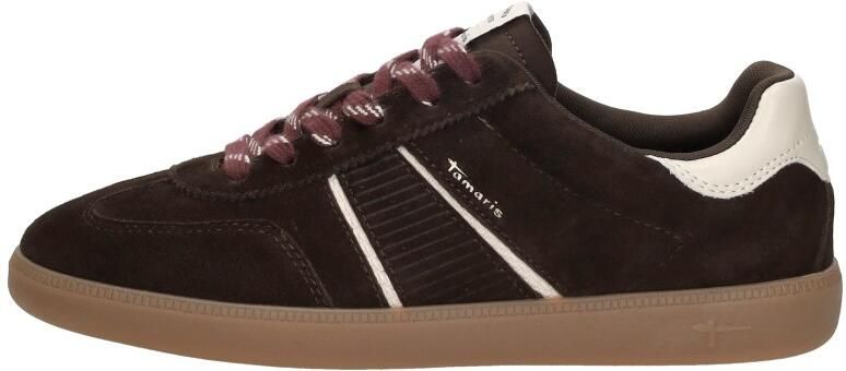 Tamaris Sneaker 1-23624-43-304 Dames Lage Damesschoenen Leer Donkerbruin - Foto 5