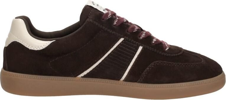 Tamaris Sneaker 1-23624-43-304 Dames Lage Damesschoenen Leer Donkerbruin
