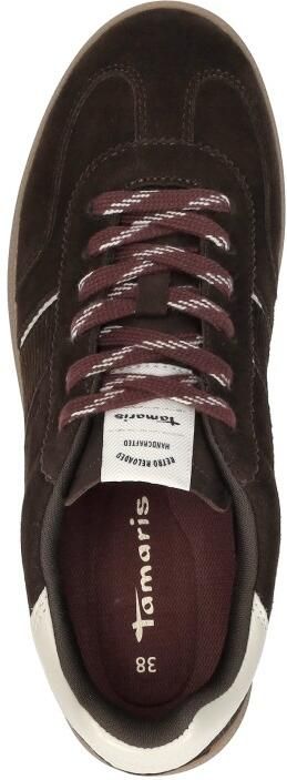 Tamaris Sneaker 1-23624-43-304 Dames Lage Damesschoenen Leer Donkerbruin - Foto 3