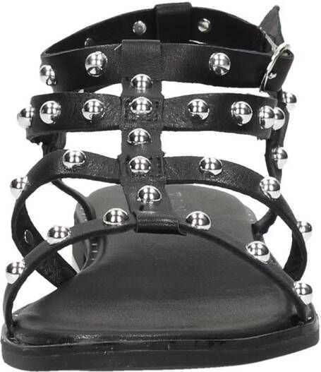 Tango | Mila 32 b black straps sandal studs black sole+studs - Foto 6