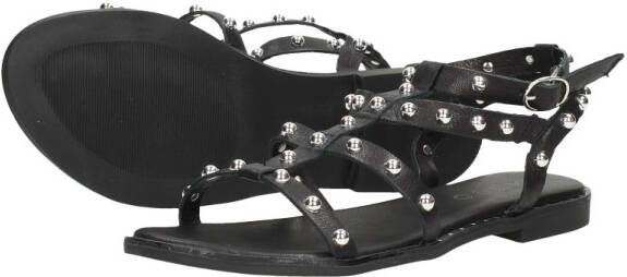 Tango | Mila 32 b black straps sandal studs black sole+studs - Foto 8