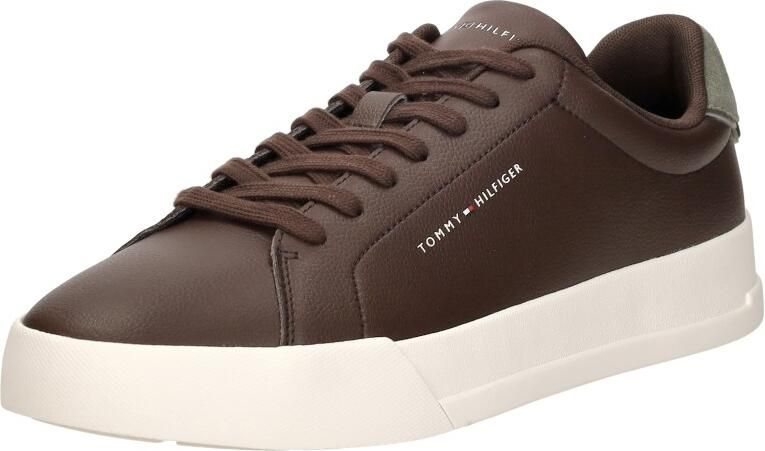 Tommy Hilfiger Sneakers van mix van leer en textiel met labelopschrift - Foto 12