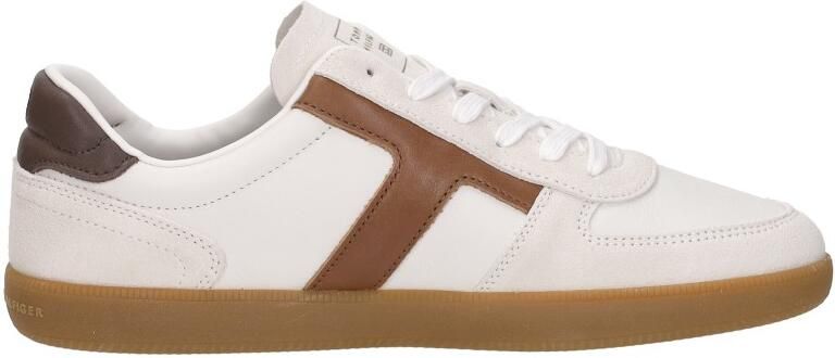 TOMMY HILFIGER Sneakers laag 'Tribeca' chocoladebruin cognac wit