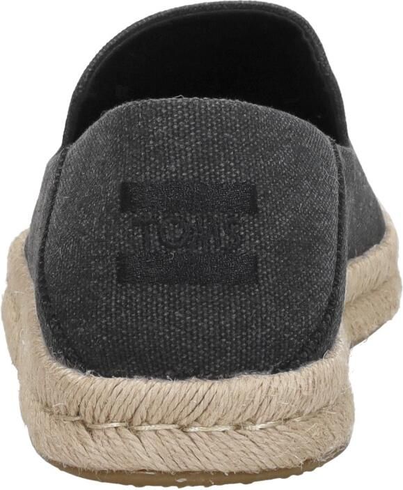 TOMS Shoes Toms Santiago Recycled Cotton Canvas Black Slip-on - Foto 8