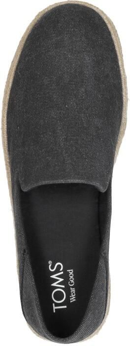 TOMS Shoes Toms Santiago Recycled Cotton Canvas Black Slip-on - Foto 10