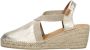 Toni Pons Tossa Dames Espadrilles Plati Zilver Leer TOSSAplati - Thumbnail 4