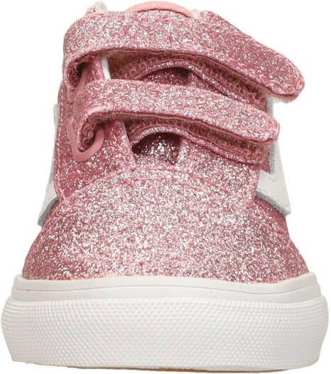 Vans Old Skool V Glitter Rose Gold Sneakers Meisjes Roze - Foto 3